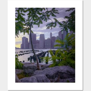 Manhattan Skyline Brooklyn NYC Posters and Art